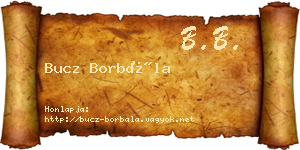 Bucz Borbála névjegykártya